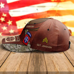 82nd Airborne Division Camo Brown Cap 82nd Airborne (AA) Military Hat Personalized Military Gift