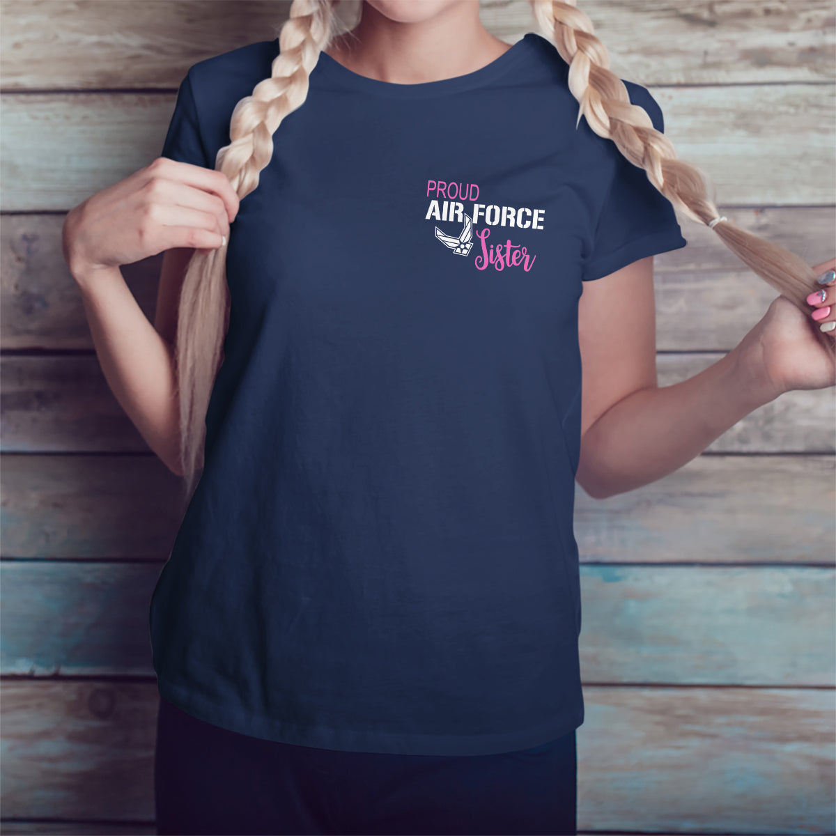 Proud Air Force T-Shirt For Family US Airman Shirt Personalized Mom Dad Military Gift