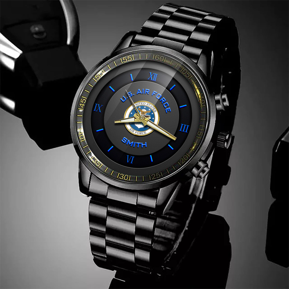 US Air Force Fashion Watch Proudly USAF Fly Fight Win Military Watch Custom Military Gift