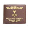 U.S. Navy Veteran Wallet Honor Courage Commitment Military Wallet Personalized Soldier Gift