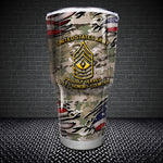 Army Tumbler With Camo Pattern Proudly Served Duty Honor Country Tumbler Personalized Military Gift