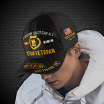 Vietnam Vet Black Embroidered Cap Vietnam Veteran All Gave Some Baseball Cap Personalized Vietnam Veteran Gift