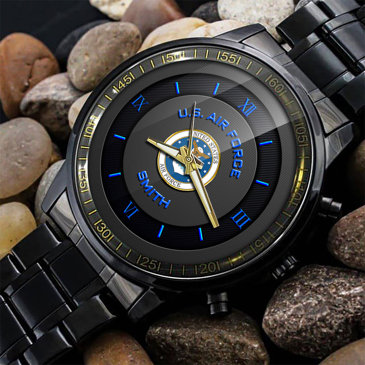 US Air Force Fashion Watch Proudly USAF Fly Fight Win Military Watch Custom Military Gift