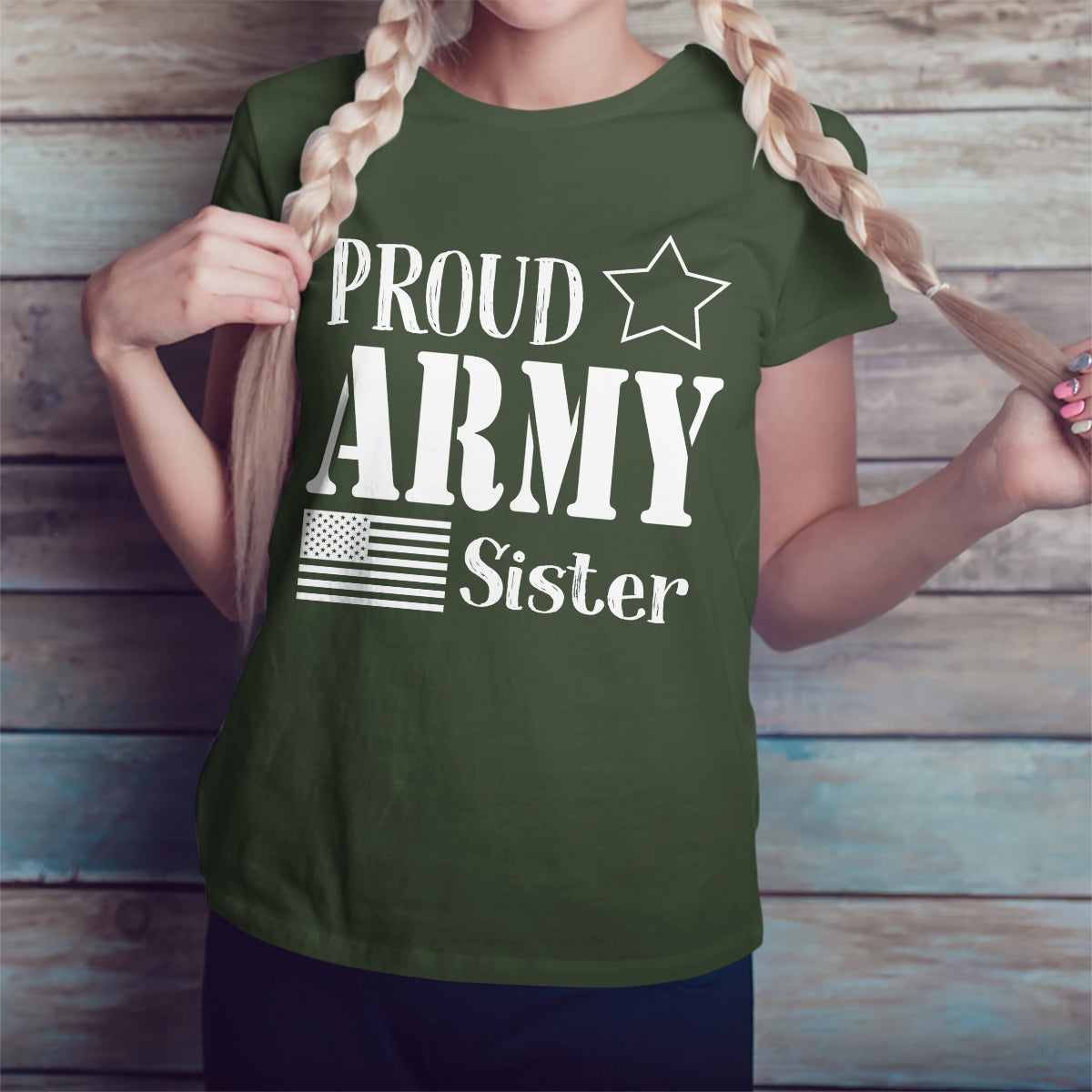 Proud Army T-Shirt Military US Flag Shirt Army Personalized Family Gift