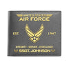 United States Air Force Wallet Air Force Integrity Service Excellence Leather Wallet Personalized Air Force Gift