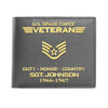 US Space Force Veteran Wallet Duty Honor Country Space Force Men Wallet Personalized Veteran Gift