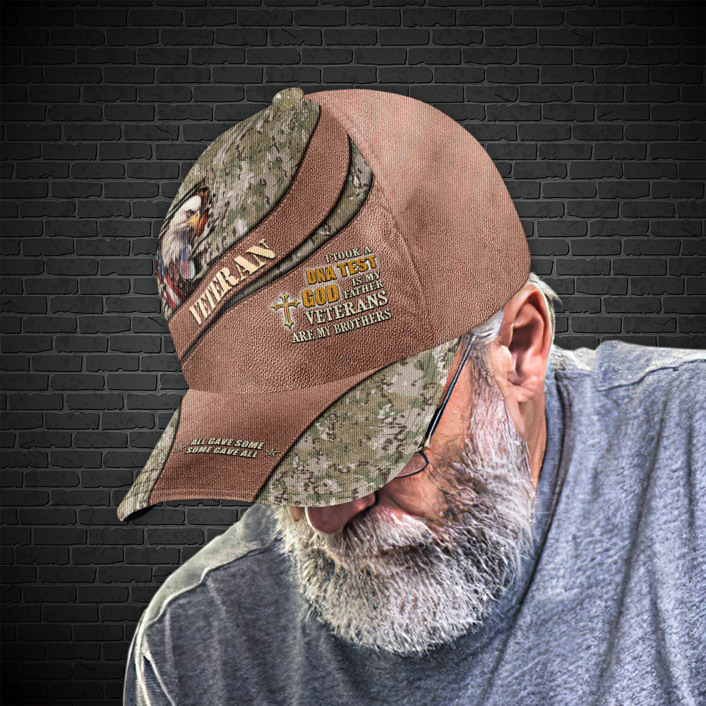 Army Veteran Jesus Christ Cap All Gave Some Some Gave All Brown Camo Hat US Army Veterans Gifts