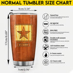 Military Woodgrain Tumbler US Army Duty Honor Country Tumbler Personalized Army Gift