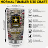 Army Tumbler With Camo Pattern Proudly Served Duty Honor Country Tumbler Personalized Military Gift