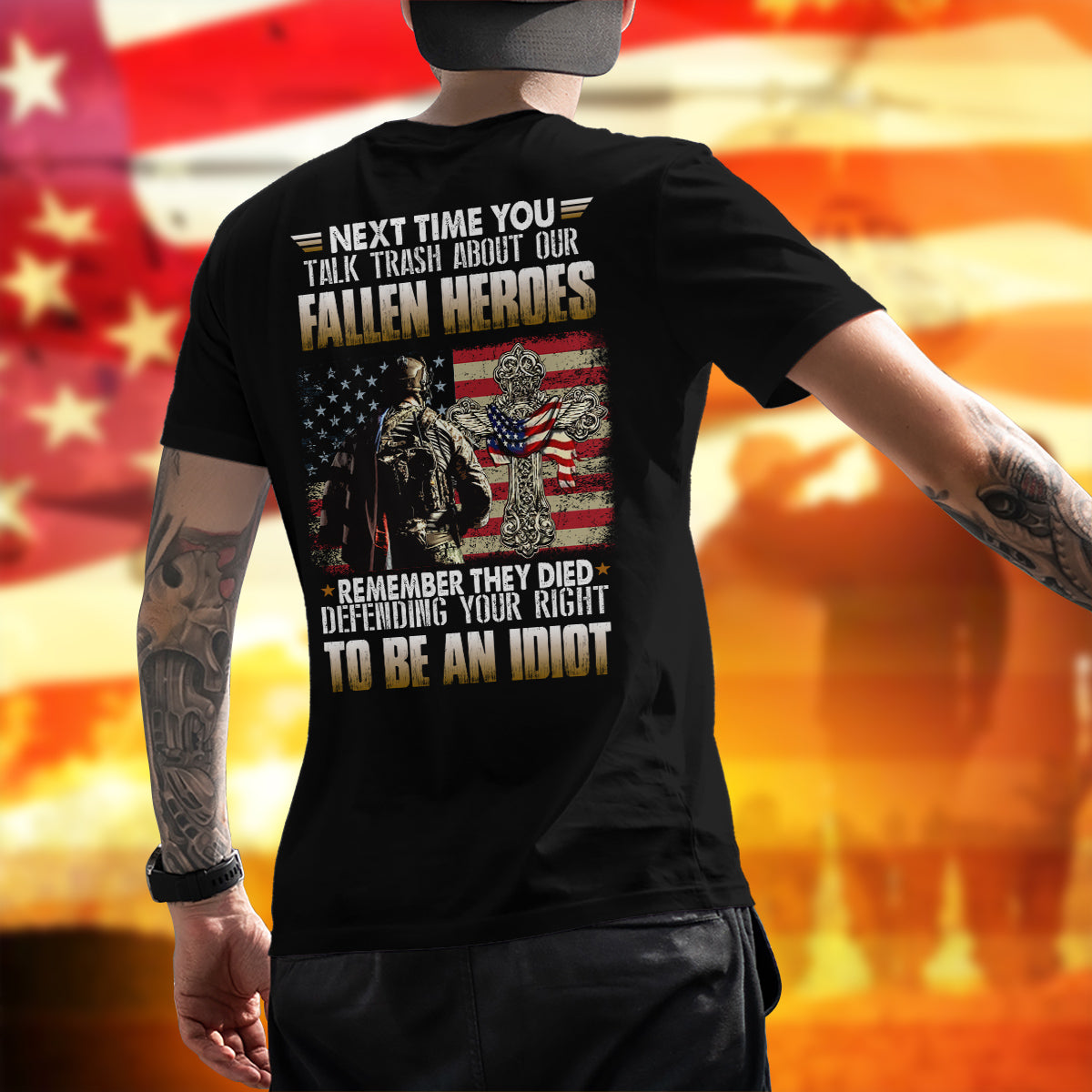 Our Fallen Heroes T-Shirt Remember They Died Defending Your Right Shirt Patriotic Gift