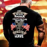 Happy 4th Of July T-Shirt I Own Guns Eat Bacon I Salute Our Flag Shirt Independence Day Gift