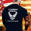 Proud Air Force T-Shirt For Family US Airman Shirt Personalized Mom Dad Military Gift