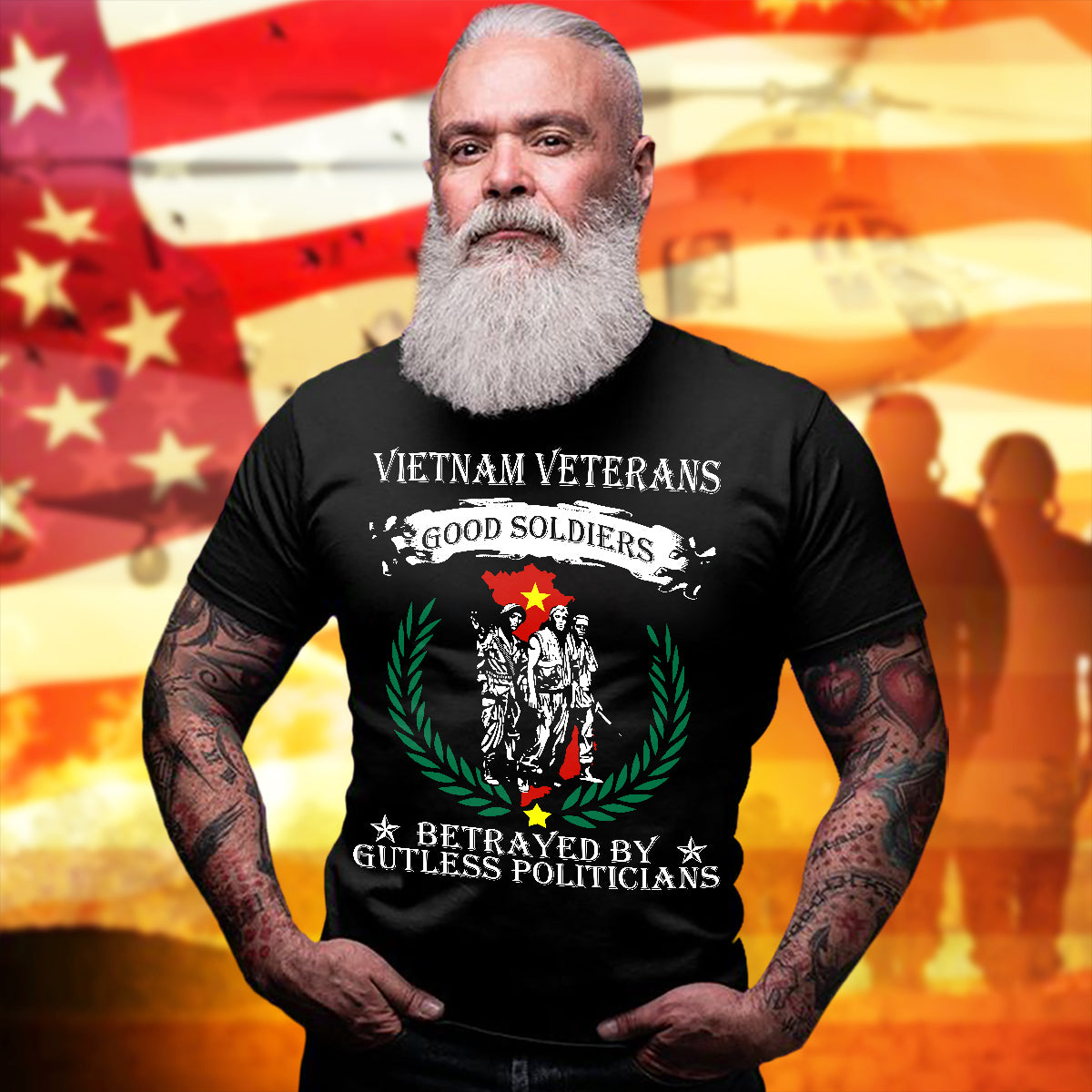 Vietnam Veterans T-Shirt Good Soldiers Betrayed By Gutless Politicians Shirt Vietnam Veterans Gift