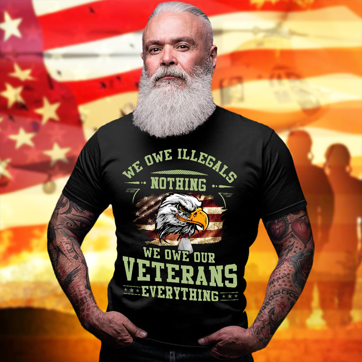 US Eagle Veteran T-Shirt We Owe Our Veterans Everything Shirt Veterans Gift