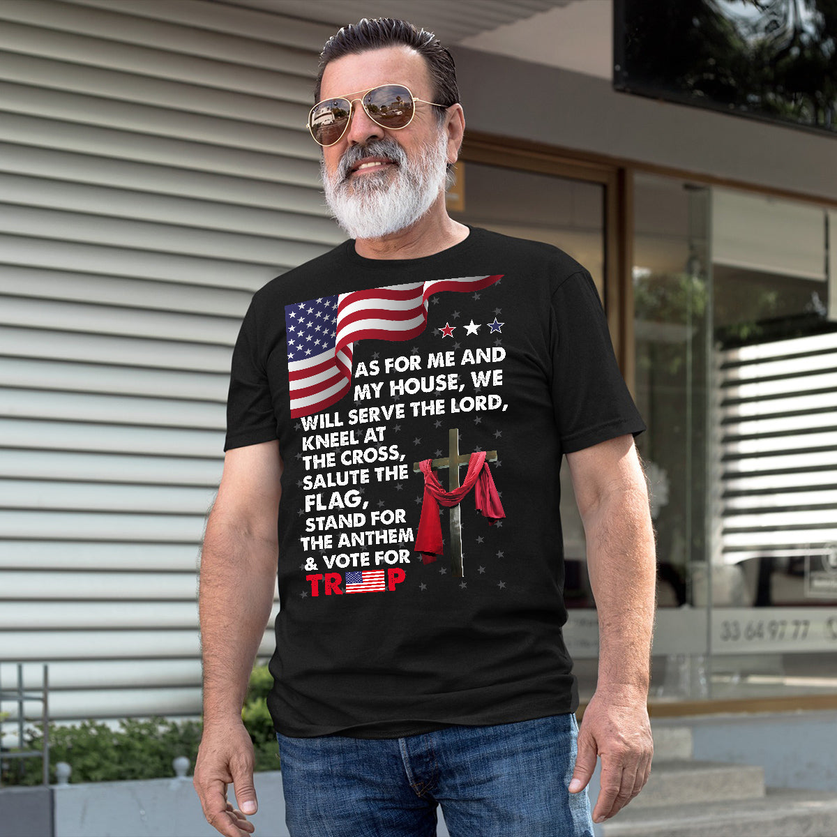 Stand For The Anthem T-Shirt As For Me And My House Shirt Patriotic Gift