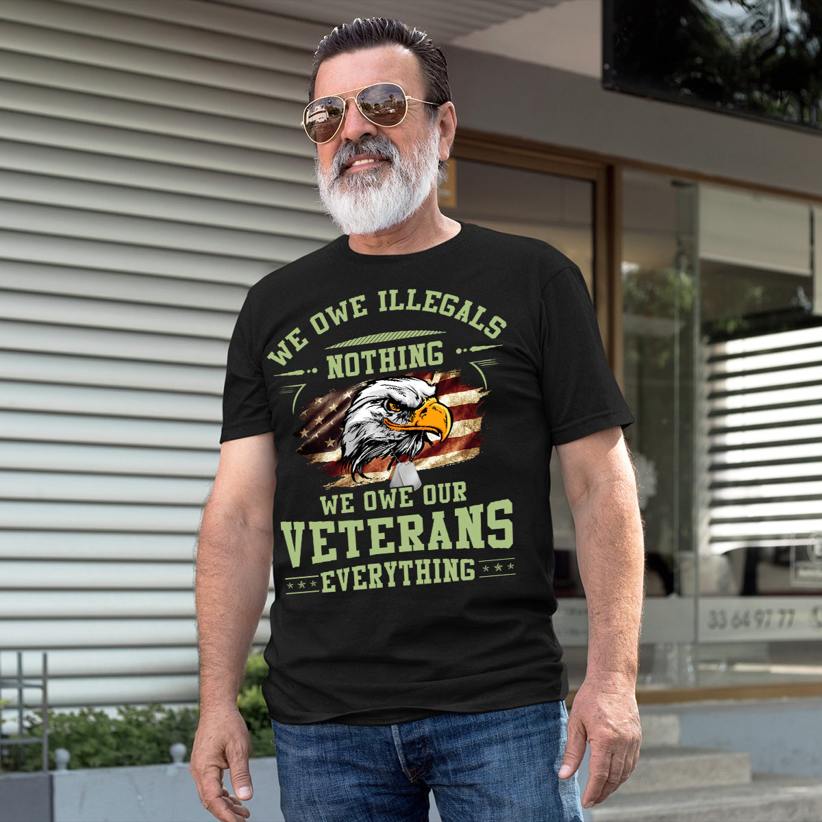 US Eagle Veteran T-Shirt We Owe Our Veterans Everything Shirt Veterans Gift