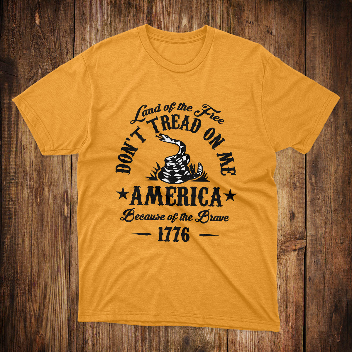 US Army Gadsden Flag T-Shirt Land Of The Free Because Of The Brave Shirt Veterans Gift