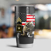 US Army Flag Tumbler We Stand For The Flag We Kneel For The Fallen Tumbler Personalized Solider Gift