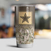 Army Camo Tumbler Proudly Served Military Tumbler With Lid Personalized Soldier Gift