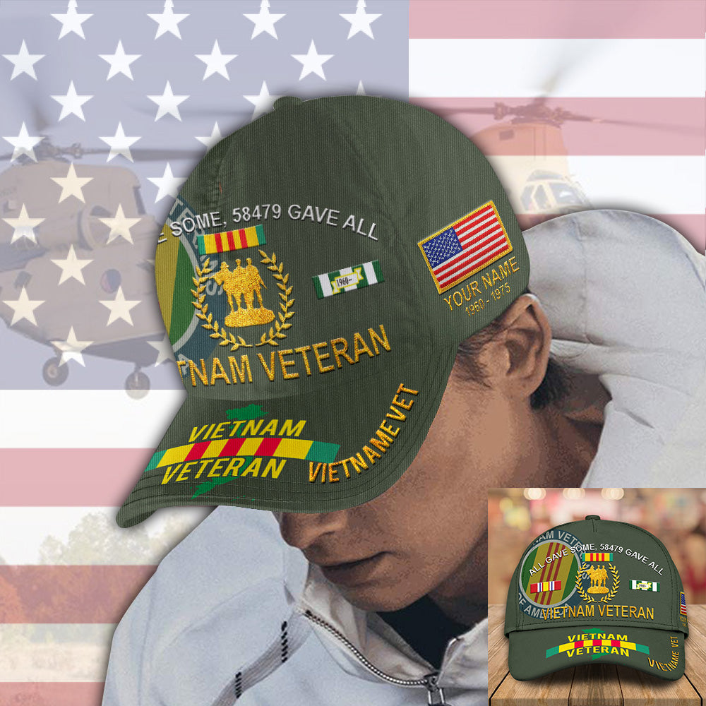 Veteran Custom Cap All Gave Some 58479 Gave All Vietnam Veteran Personalized Gift