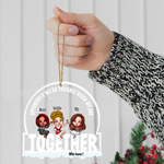 Bestie Custom Acrylic Ornament We're Trouble When We're Together Personalized Christmas Gift For Best Friends