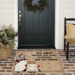 Cat Custom Doormat Go Away Unless You Have Cat Treats And Alcohol Personalized Gift