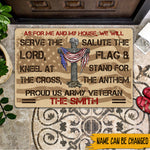 Veteran Custom Doormat Serve The Lord Stand For The Anthem Personalized Gift