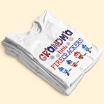 Grandpa's Little Firecrackers Personalized Family 4th of July Shirt Gift For Family