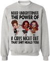 Bestie Custom T Shirt Never Underestimate The Power Of A Girls Night Out Personalized Gift For Best Friend