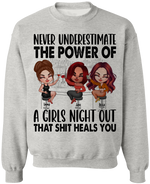 Bestie Custom T Shirt Never Underestimate The Power Of A Girls Night Out Personalized Gift For Best Friend