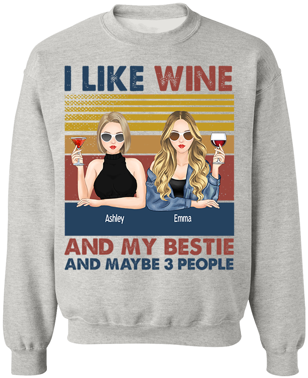 Bestie Custom T Shirt I Like My Besties And Maybe 3 People Personalized Gift For Best Friend