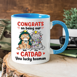 Cat Lover Custom Accent Mug Congrats On Being Our Cat Mom Personalized Gift Cat Parents