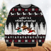 Wiener Custom Ugly Wool Sweater Dachshund Through The Snow Personalized Gift Dog Lover