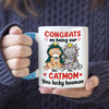 Cat Lover Custom Accent Mug Congrats On Being Our Cat Mom Personalized Gift Cat Parents