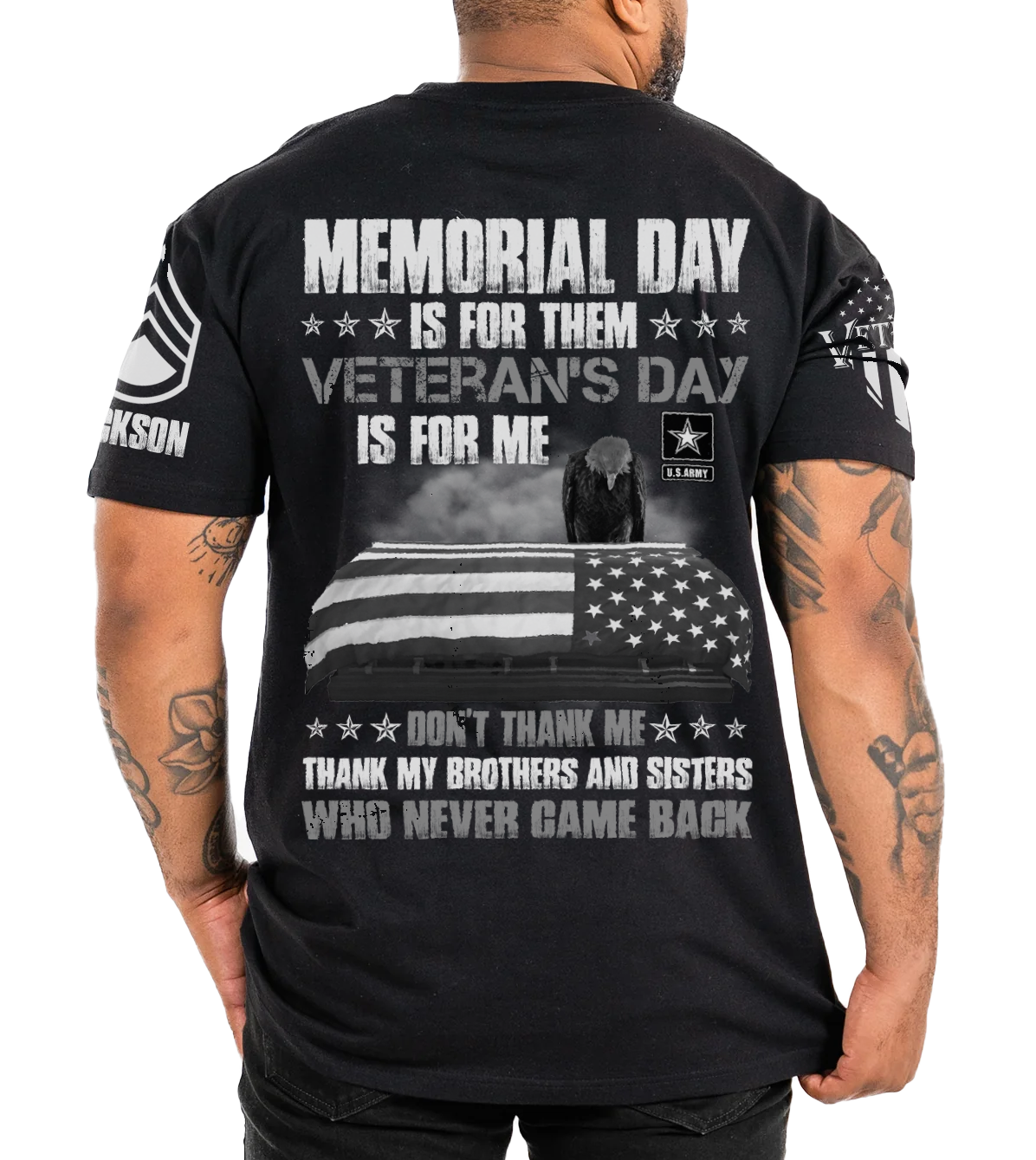Veteran Custom All Over Printed Shirt Don't Thank Me Thank My Brothers And Sisters Who Never Came Back Personalized Gift