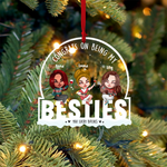 Bestie Custom Acrylic Ornament Congrats On Being My Bestie Lucky Bitch Personalized Gift Best Friends