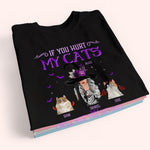 Cat Mom Custom T Shirt Hurt My Cats And I Will Hex You Witch Personalized Gift Halloween