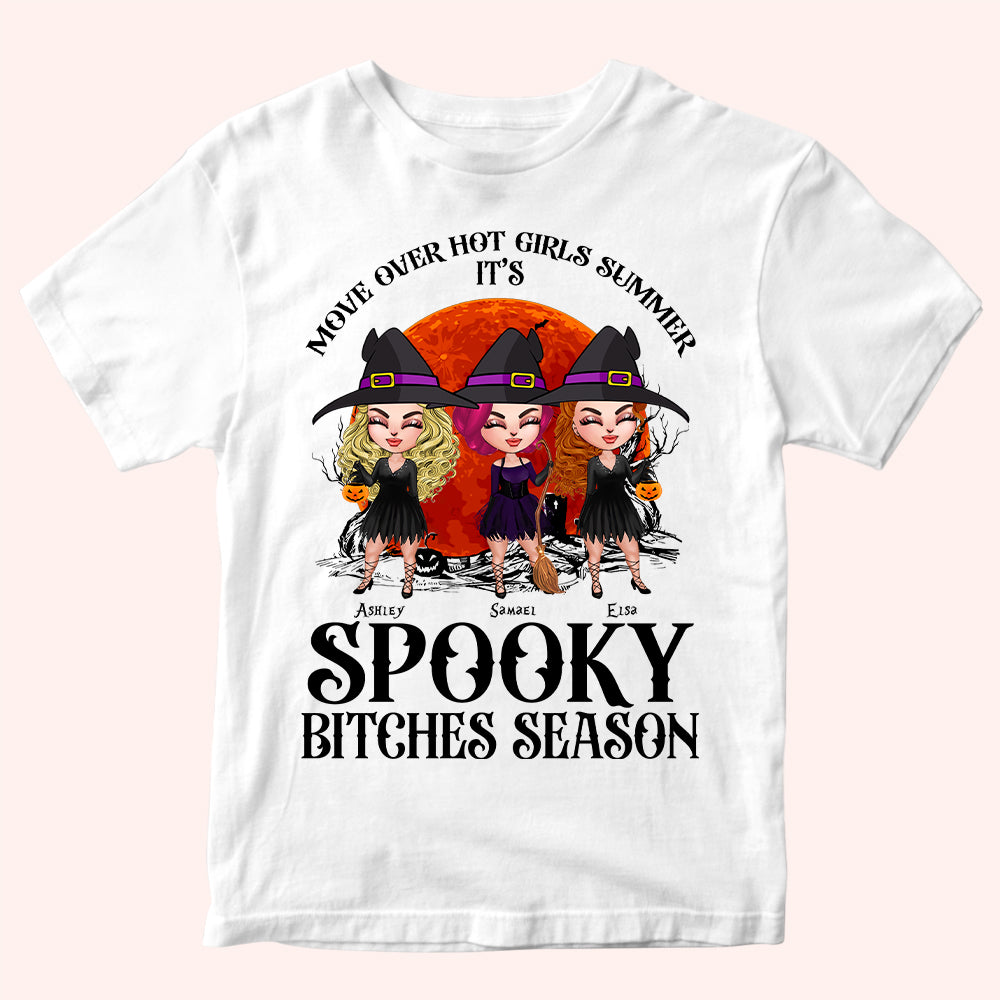 Bestie Custom T Shirt It's Spooky Bitches Season Witch Personalized Gift Halloween