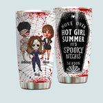 Bestie Custom Tumbler It's Spooky Bitches Season Personalized Gift For Best Friends Horror Halloween