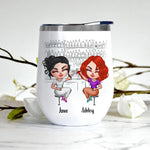 Bestie Cutom Wine Tumbler Congrats On Being My Bestie Lucky Bitch Personalized Best Friend Gift