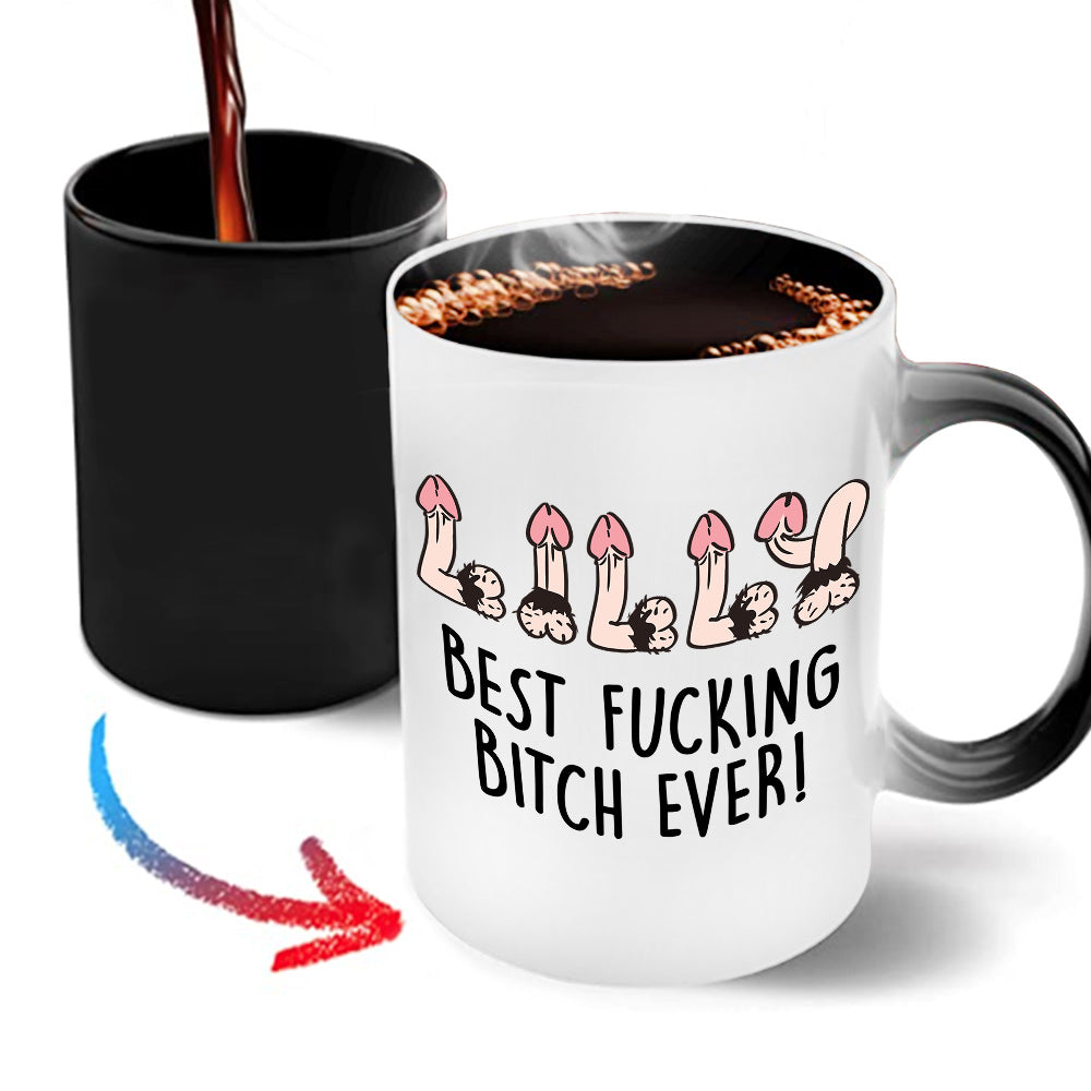 Bestie Custom Color Changing Mug Penis Funny Personalized Best Friend Gift