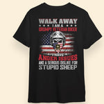 Veteran Custom Shirt Walk Away I Am A Grumpy Veteran Biker Personalized Gift