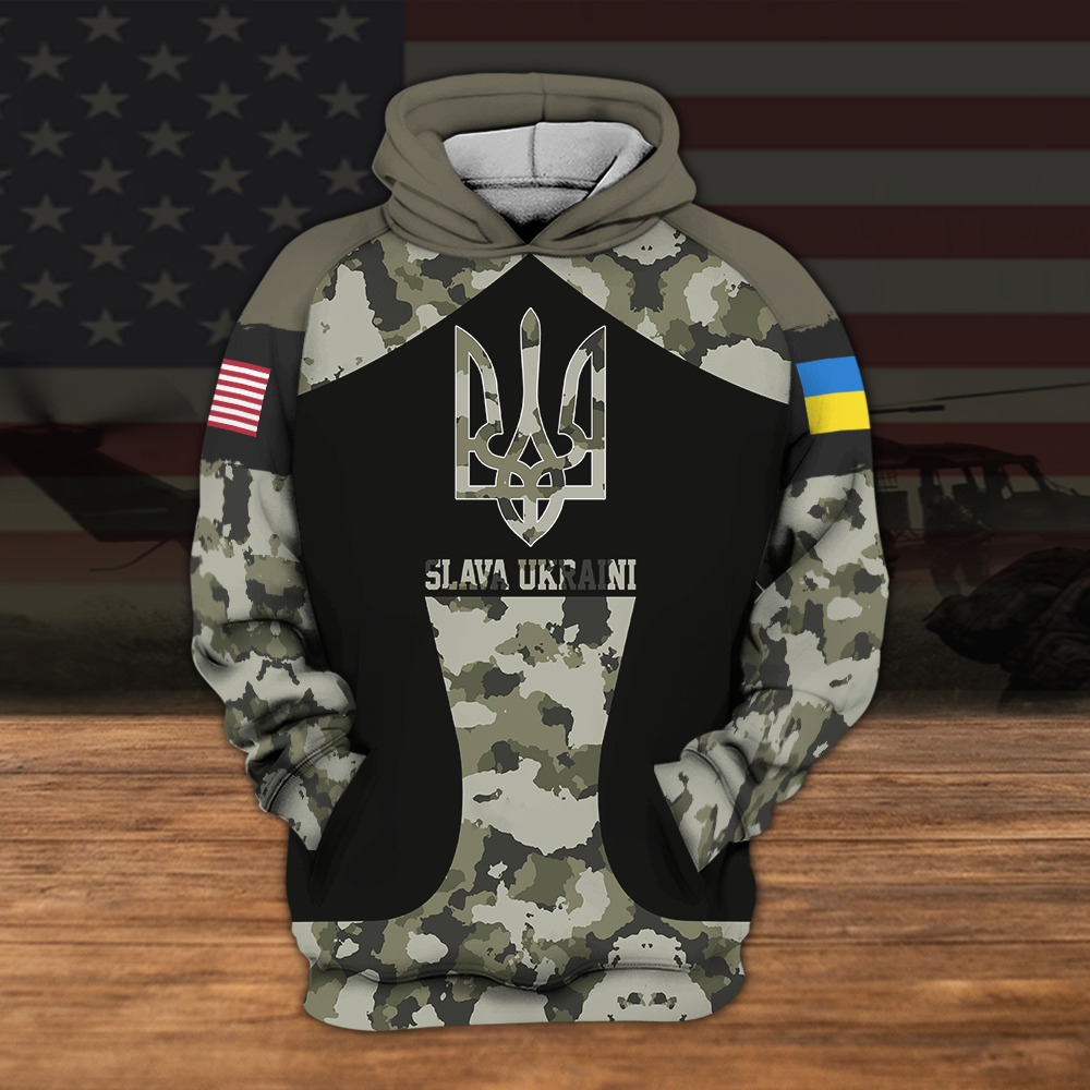 Veteran Custom Hoodie Slava Ukraini Personalized Gift