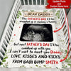 1st Father&#39;s Day Custom Blanket I Can&#39;t Wait To Meet You Daddy Personalized Gift - PERSONAL84