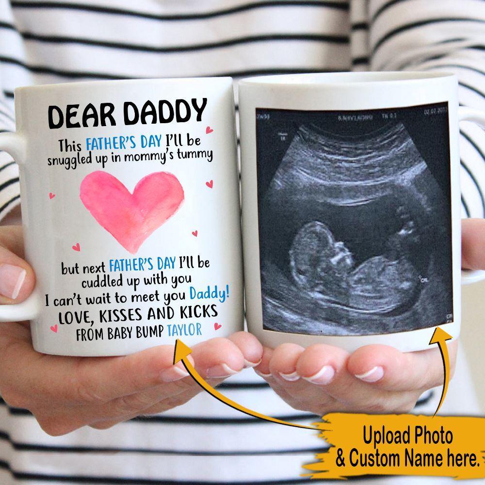 1st Father's Day Custom Mug I Know I'm Just A Little Bump New Dad Gift - PERSONAL84