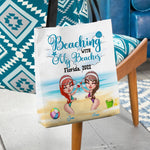 Bestie Custom Tote Bag Beaching With My Beaches Personalized Best Friend Gift