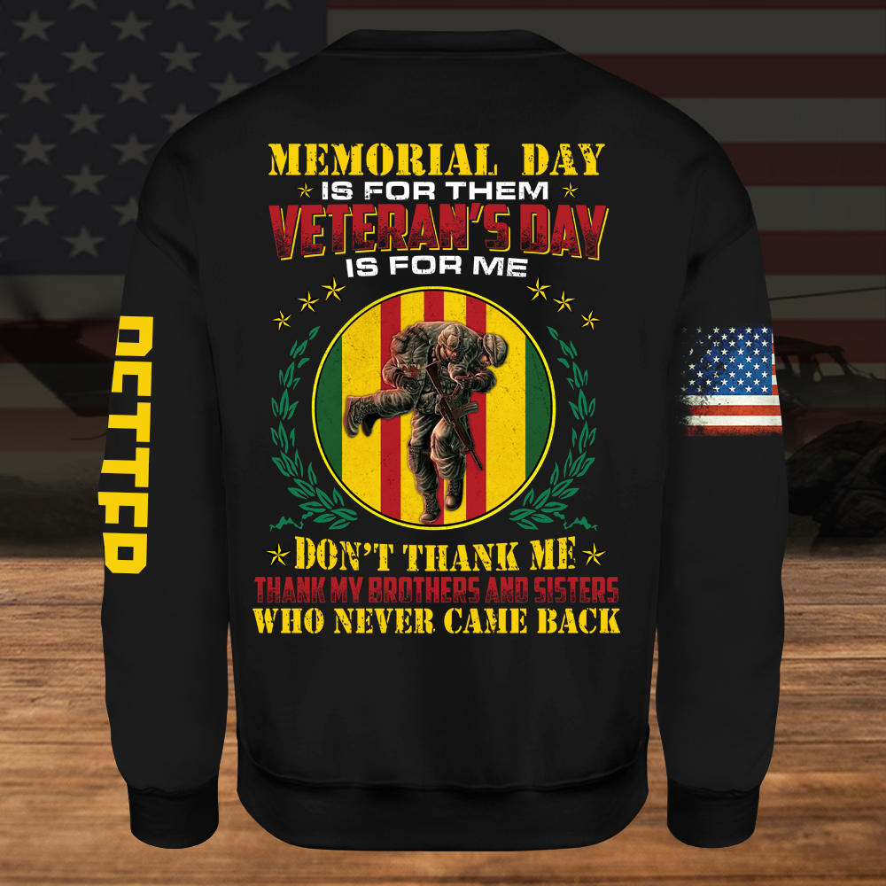 Vietnam Veteran Custom All Over Printed Shirt Personalized Gift