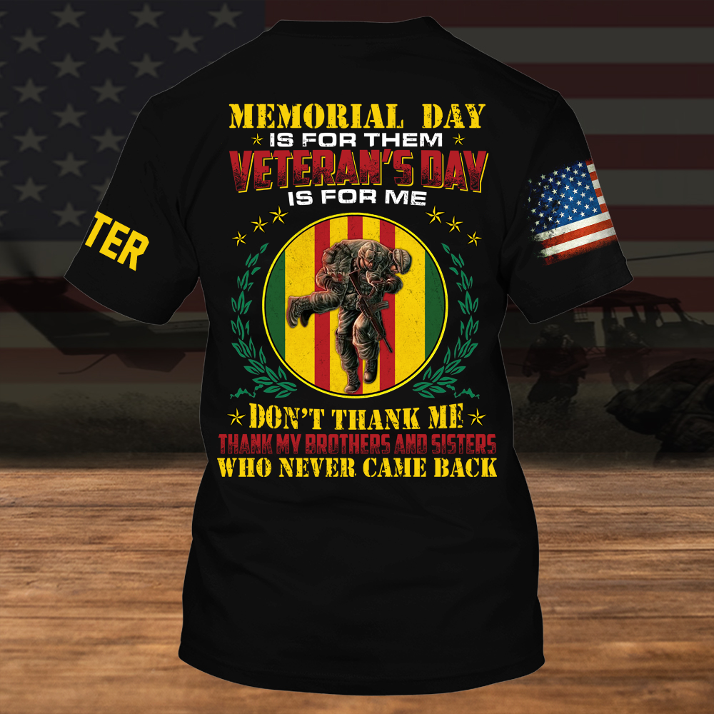 Vietnam Veteran Custom All Over Printed Shirt Personalized Gift