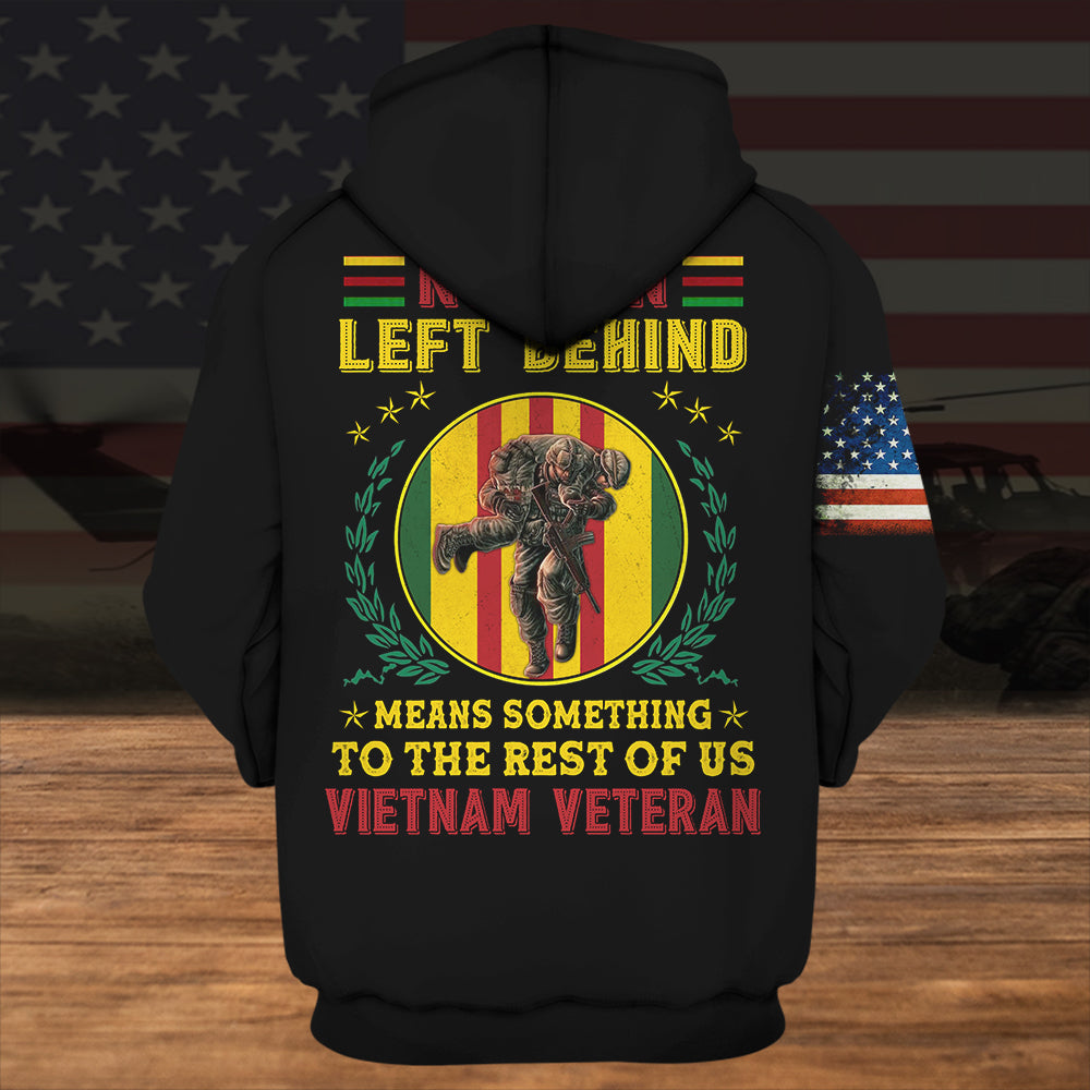 Vietnam Veteran Custom All over Printed Shirt No Man Left Behind Personalized Gift