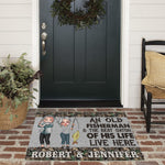 Fishing Custom Doormat An Old Fisherman And The Best Catch Of His Life Live Here Personalized Gift